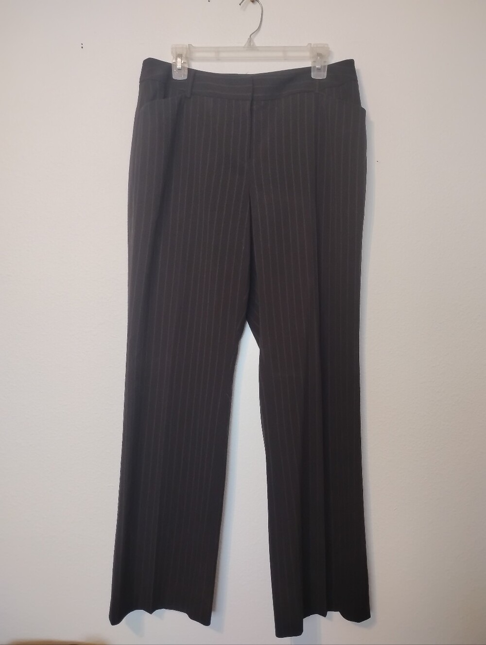 Style & Co Pinstriped Black Slacks